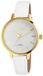 AKZENT Dameshorloge Louaya imitatieleer wit goudkleurig analoog metaal quartz 3 ATM