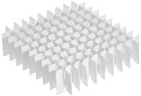NeoLab 2-2884 Rasterinzetstukken economy voor Kryoboxen 133 mm x 133 mm x 50 mm voor 10,5 mm diameter, raster