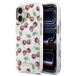 Guess Coque hybride iPhone 17 Guess IML Glitter Cherry - Compatible MagSafe - Transparente
