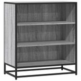 vidaXL Dressoir, grijs Sonoma, 68x35x76 cm, van houtvezel en metaal