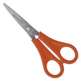 Westcott Kinderschaar, E-21594 00, rood, rechtshandig, schaar met geïntegreerde schaal van 5 cm, schoolschaar en knutselschaar, 13 cm, ideaal voor kinderhanden, hoogwaardig roestvrijstalen lemmet