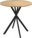 HOMCOM Table à manger - Panneau de particules/Acier - 80L x 80l x 75H cm - Chêne