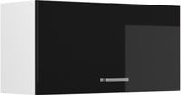 Vicco Hangkast R-Line, Zwart hoogglans/Wit, 80 cm Plat
