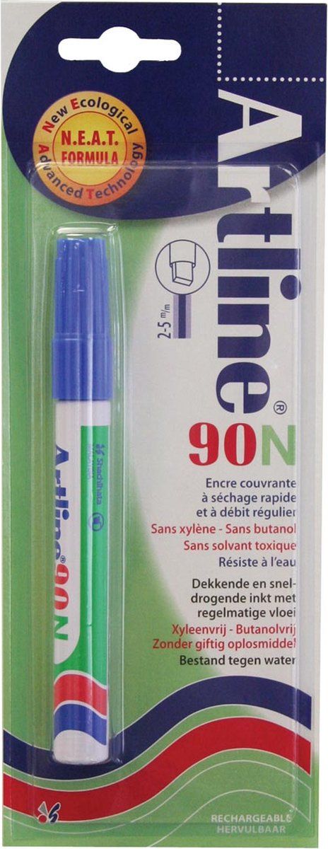 Artline Permanent marker 90 blauw (op blister) 12 stuks