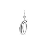 Lucardi Dames Stainless steel bedel letter - Hanger - Staal - Zilverkleurig