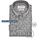 Ledûb shirt modern fit bloemenprint extra lange mouw