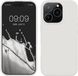 kwmobile telefoonhoesje geschikt voor Apple iPhone 16 Pro - Hoesje met siliconen coating - Smartphone case in wit