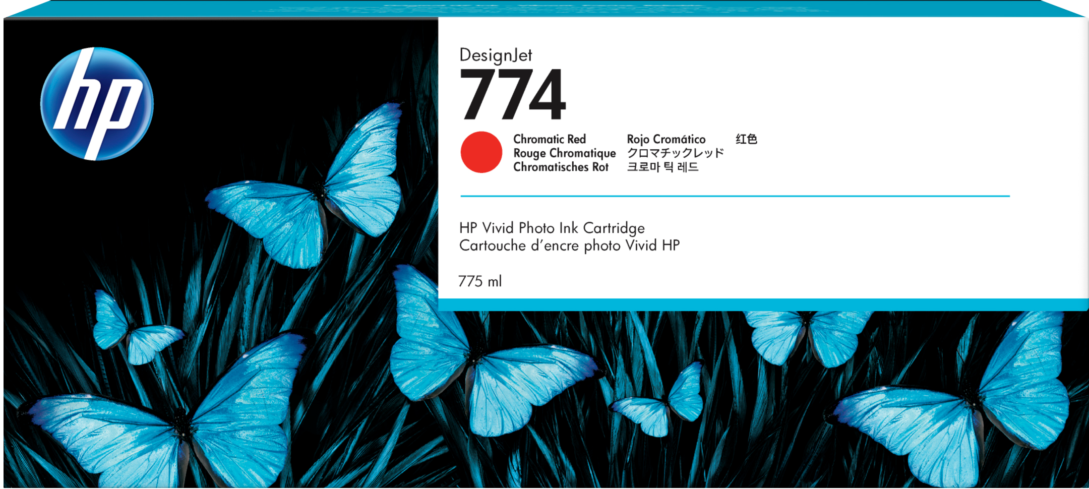 HP 774 chromatisch rode DesignJet inktcartridge, 775 ml single pack