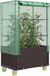 Maison Exclusive - Potager surélevé avec rehausse et roulettes, aspect rotin, 80 x 50 x 182 cm