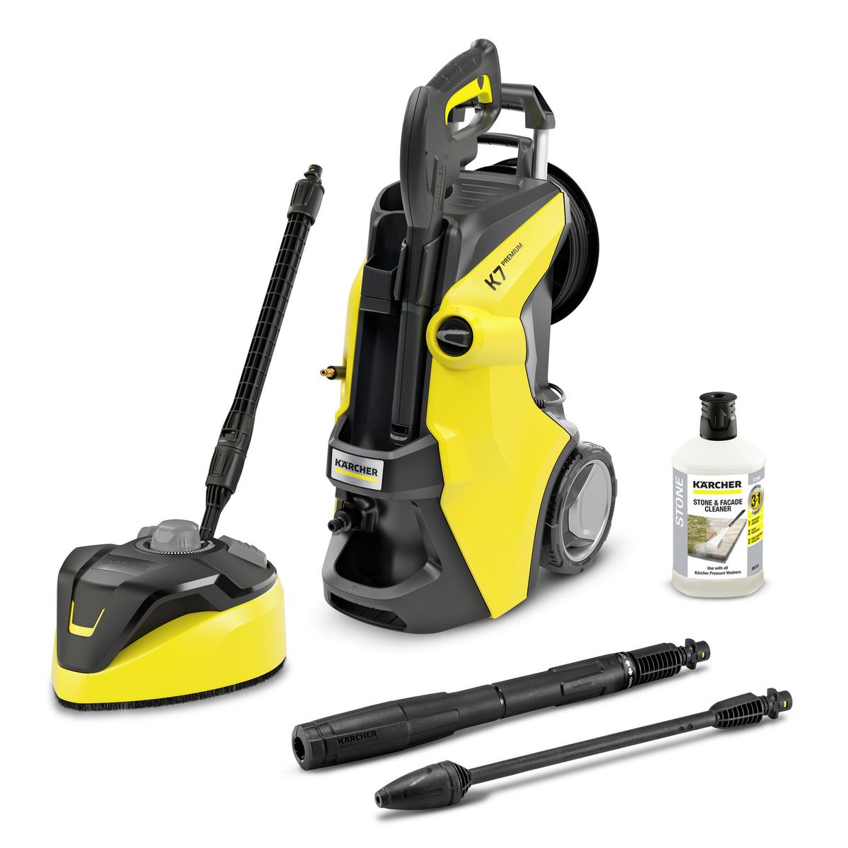Kärcher K 7 Premium Power Home Hogedrukreiniger - 3000W - 600 L/u - 180 Bar - Zwart/Geel