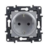 LEGRAND Niloé 398251 Step-stopcontact, 2P+T, 16 A, monteerbaar, voor inbouwmontage, aluminium
