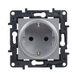LEGRAND Niloé 398251 Step-stopcontact, 2P+T, 16 A, monteerbaar, voor inbouwmontage, aluminium