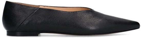 Sacha - Dames - Zwarte leren ballerina's - Maat 42
