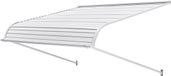 VEVOR Raam Luifel Deur Luifel Zonwering Dakbedekking Aluminium 121,9x106,6x51cm
