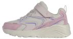 Skechers Baskets basses pour enfants avec fermeture velcro en crème