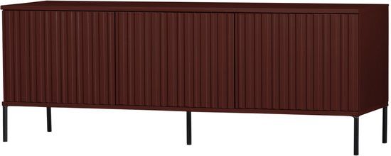 WOOOD New Gravure Tv Meubel - Grenen - Bordeauxrood - 56x150x44