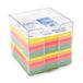 WAYTEX 931151 Memoblok met 700 kleurrijke notities, 9 x 9 cm, met transparante kunststof houder