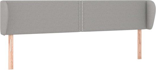 VidaXL Hoofdbord Licht Grijs 183x23x78/88 cm Stof