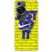 Maniacase Housse de protection Huawei P60 logo just do it couleur bleu front jaune