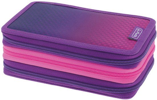 Herlitz Leerlingetui TriCase 'Dip Dye Roze', 31-delig