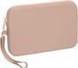 kwmobile Telefoontas van zacht siliconen – Telefoontasje 18 x 12 x 2,5 cm – Siliconen hoes met ritssluiting mat oudroze – Make-uptas Beschermhoes