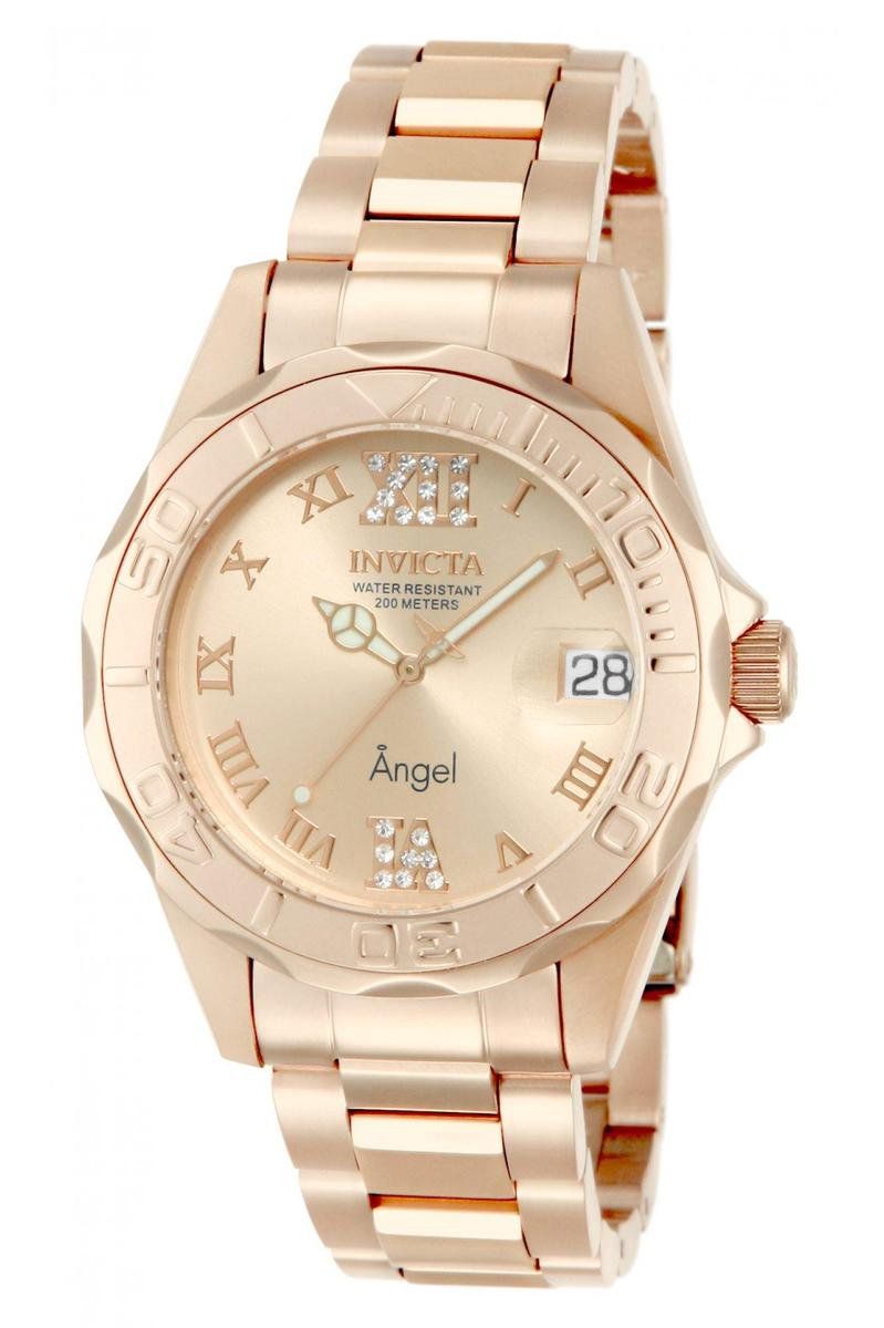 Invicta Angel 14398 - Horloge - Vrouwen - Rosékleurig - Quartz - Ø 38 mm