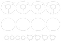 Solidchoice - Set de 4 anneaux de abat-jour de 6 pouces pour lampes de bricolage