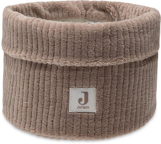 Jollein Commode Mandje - 14x18cm - Cloudy Rib - Milky Coffee