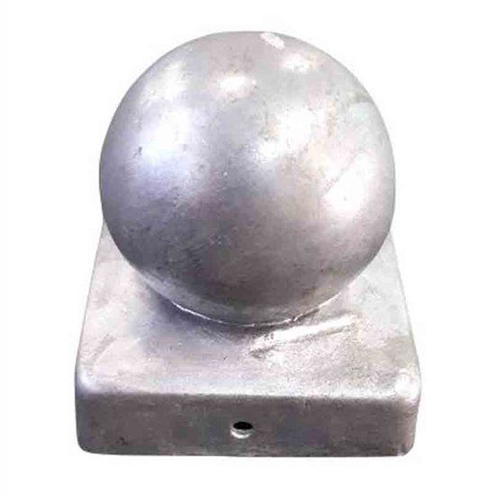 RVS Products Paalkap met kogel 91 x 91 mm