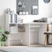 Maison Exclusive - Bureau, blanc, panneau de particules, 131,5 x 50 x 106,5 cm
