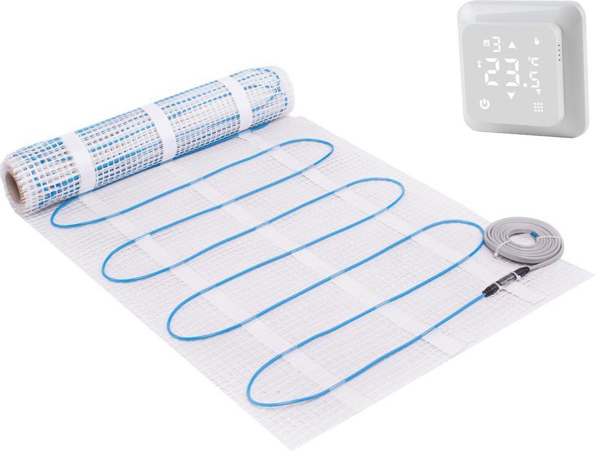 Dynamic Way elektrische vloerverwarmingsmat - 8m² met Wifi thermostaat