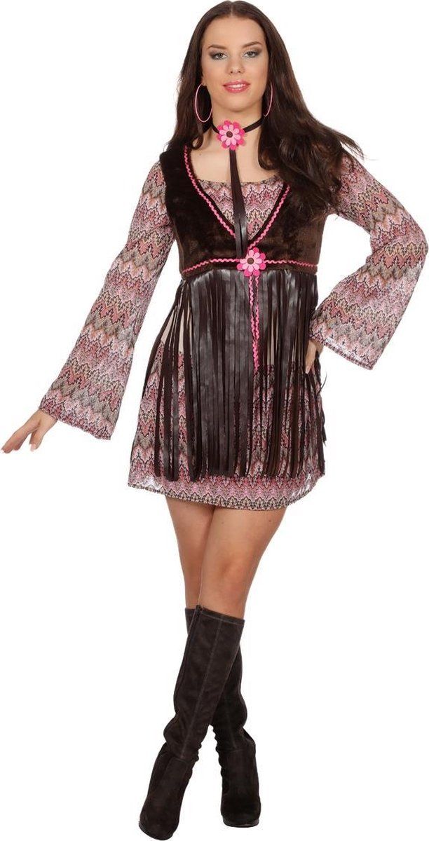 Wilbers Hippie jurk Nora voor volwassenen - Multicolor - Polyester - EAN: 8714438771235