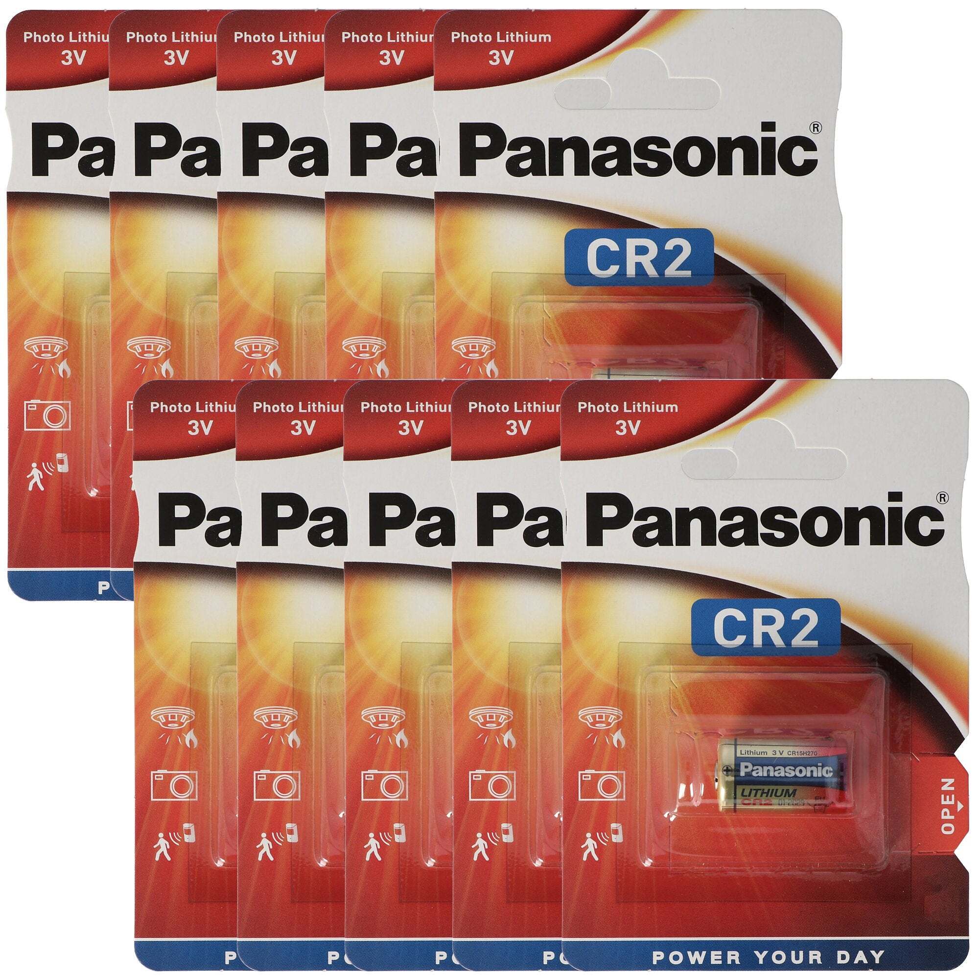 Panasonic Panasonic CR2 lithiumbatterij CR2EP, CR-2 batterijpakket van 10