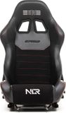 NLR-E045 Next Level Racing ERS2 Elite Race Stoel - PU leer - Imitatie Suede - Zwart