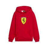 PUMA Scuderia Ferrari hoodie met gekleurd schild, Rood, Maat 5-6Y