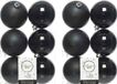 Decoris Kerstballen - 12 stuks - Zwart - 8 cm - Kunststof - Mat en Glans