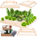 Modo24 ZP09 Carré Potager Surélevé En Escalier Modulable, Bois De Pin, Herbes/légumes, Jardin/terrasse/balcon, 18x90x60 Cm, Naturel