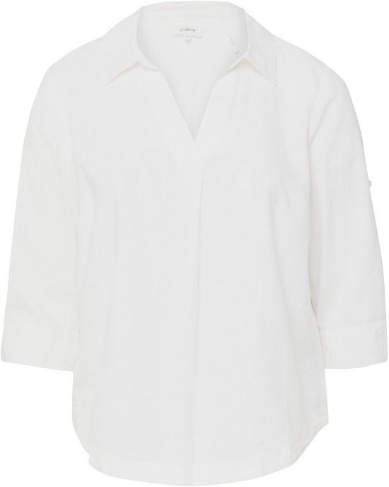 s.Oliver Curve s.Oliver Blouse Linnen Driekwart Mouw Wit