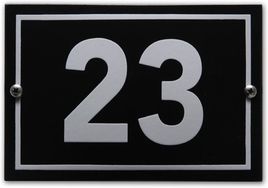 EmailleDesignÂ® Huisnummer model Phil nr. 23