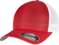 Urban Classics 360 OMNIMESH 2-TONE Flexfit Pet S/M Rood/Wit