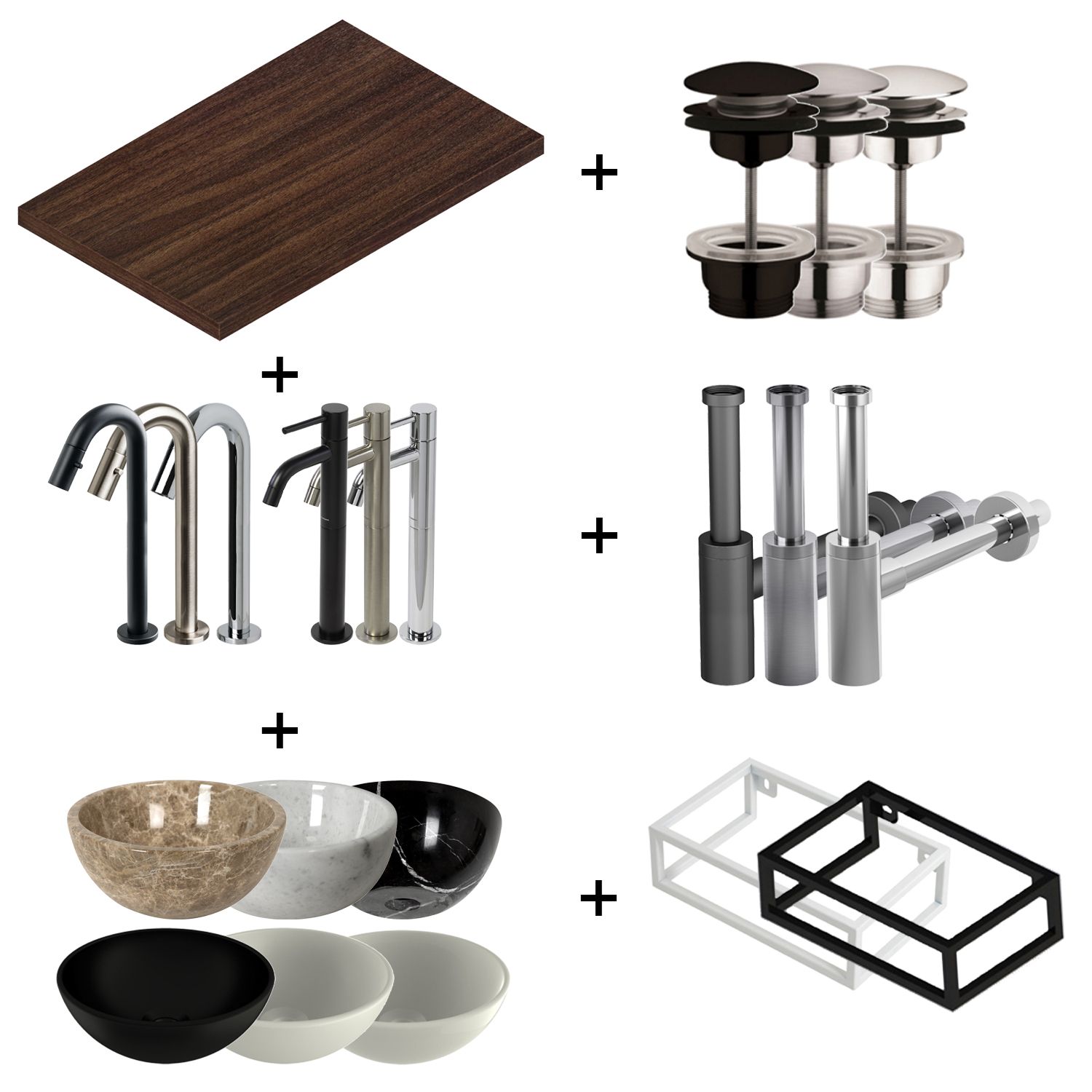 Plieger Houston Waskomset - Walnut - 8719304281375