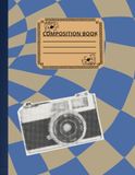 Checkerboard Vintage Camera Composition Notebook