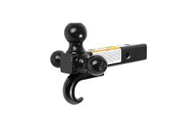 MAXXHAUL 50231 Triple Ball Mount met haak 1-7/8", 2" en 2-5/16" ballen holle schacht 1600LB Capaciteit past 2" ontvangers Klasse III en IV Zwart