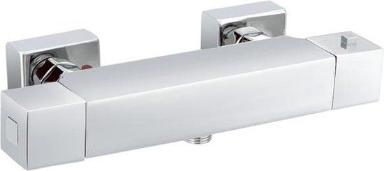 Sani Royal Arona Douchekraan Vierkant - Chroom - Thermostatisch