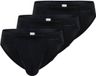 Mey Heren slip / onderbroek 3 pack Casual Cotton Zwart Effen Katoen/Elastaan Maat L