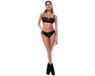 Mapalé Sexy Rock Star - Balconette Twee Delige BH Set - S/M - Nat Look - Zwart