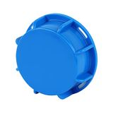 GASMIS IBC schroefdop DN50 S60x6 60 mm ruwe schroefdraad binnendeksel met afdichting, voor IBC-container, regencontainer, blauw, 1 stuk