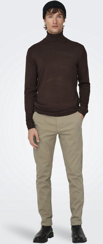 ONLY & SONS ONSMARK PETE LIFE SLM CHIN 0013 PNT NOOS Heren Broek - Chinchilla - Maat W31 X L34