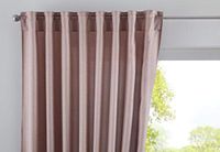 JENA, gordijnbox, gordijn, verborgen lussen, ondoorzichtig, linnenlook, gespikkeld, gordijnband met vouwhouder, 100% polyester, taupe, HxB 250x140 cm