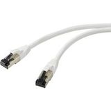 Renkforce RF-7106494 RJ45 Netwerk Netwerkkabel, patchkabel CAT 8.1 S/FTP 3.00 m Wit 1 stuk(s)